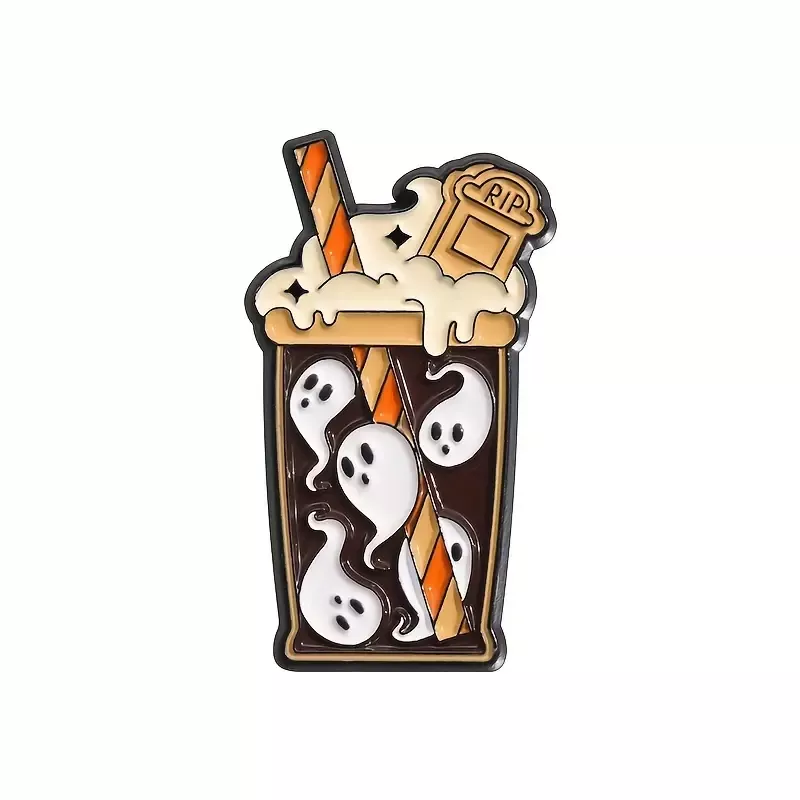odznáček halloween káva duchové dušičky